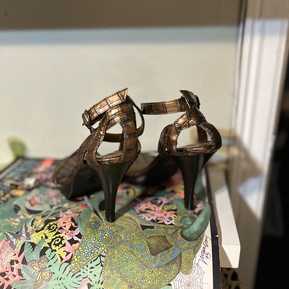 Brown Ankle Strap Fioni Heels - Picture 7 of 8